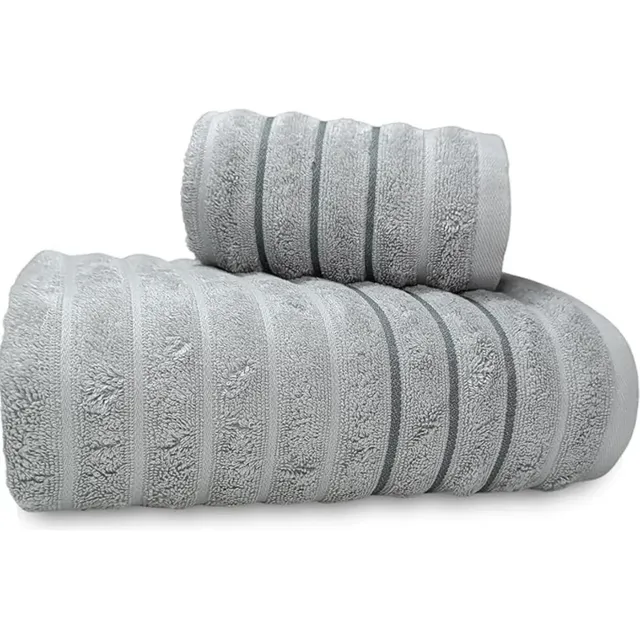 Kit De Toalha 2 Peças Banho E Rosto 100% Algodão 450g/m2