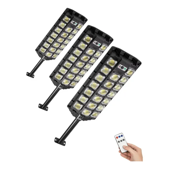 Pack X3 Foco Led Solar Proyector Sensor De Movimiento Focos Solares Luz Led 1000 Watts