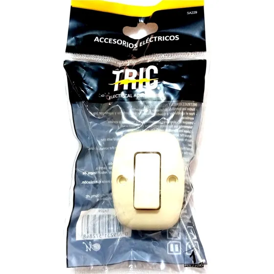 Apagador Interruptor Swich Superficial 6 Unidades Tric 
