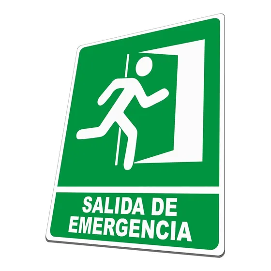Salida De Emergencia Derecha Señalética Señalizaciones Fábri