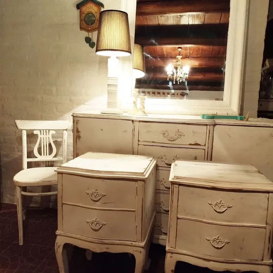 Juego Para Dormitorio Set 4 Piezas Estilo Vintage