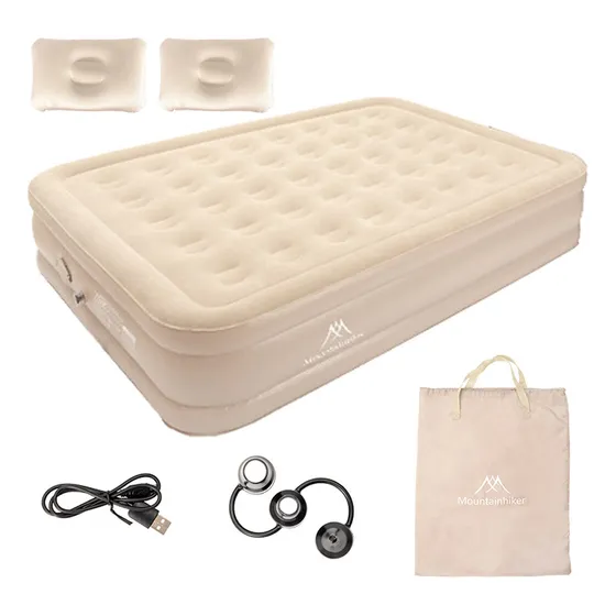 Colchón Doble Autoinflable Para Exterior De 4 Cm De Alto