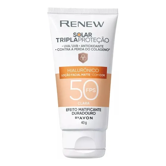 Protetor Solar Renew Com Cor Clara Fps 50