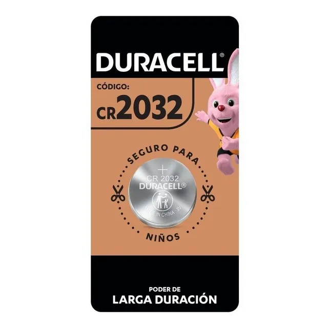 Pila cr2032 Duracell botón de litio, pila de reloj, 1 pila