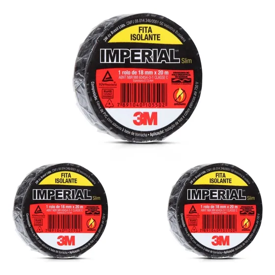 3M Imperial Fita Isolante 18mmx20m kit 3 unidades
