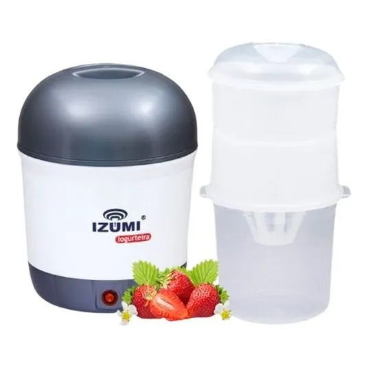 Iogurteira Elétrica Cinza+dessorador Iogurte Natural Grego