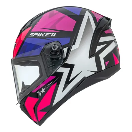 Capacete Para Moto Fechado Peels Spike 2 1st Rosa Pink Preto Brilhante Tamanho 58