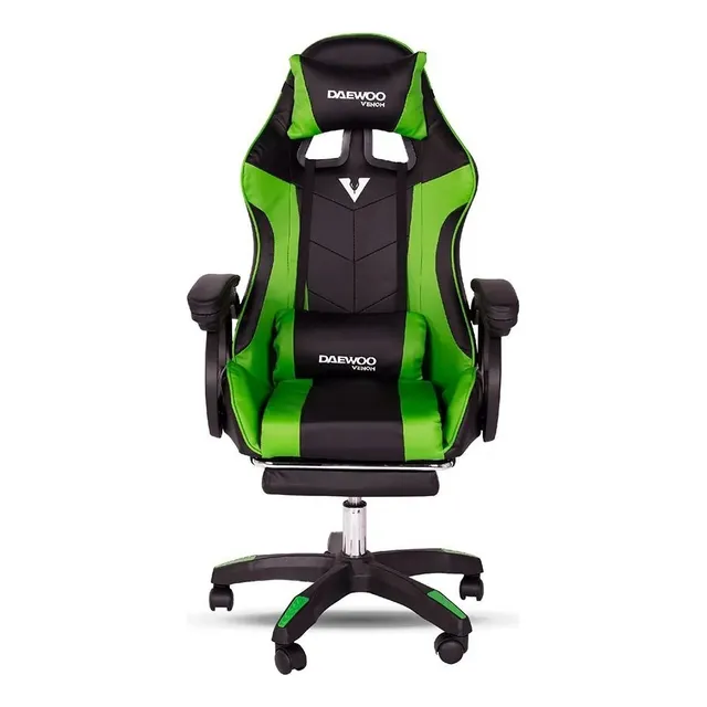 Silla Gamer Daewoo Xm-b98gn Venom Verde Y Negro Color Verde/negro Material Del Tapizado Cuero Sintético