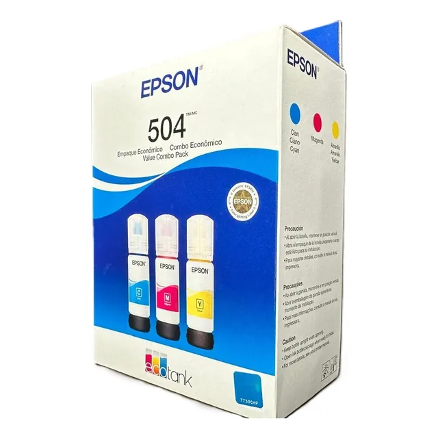 Kit Botella Tinta Epson T504520 C/3pzs Cian/yellow/magenta