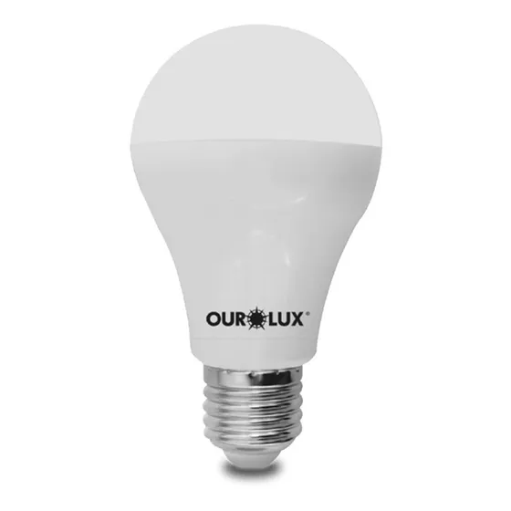Lâmpada led Ourolux A60 Bulbo cor branco-quente 9W 127/220V 3000K 803lm