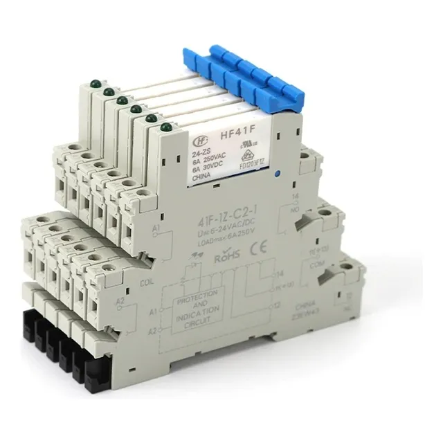 10 Relevadores 24v Para Riel Din Y Puentes De Conexion
