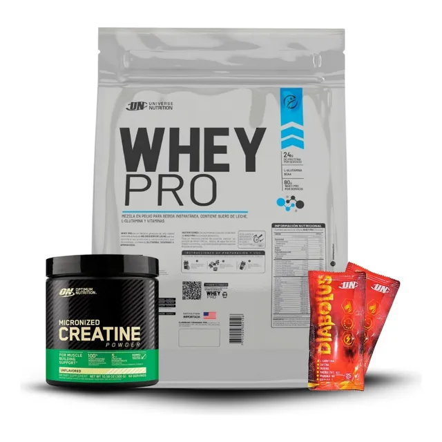 Whey Pro 5kg Chocolate+creatina On 300gr+2 Diabolus Universe Nutrition