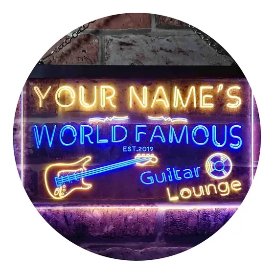 Letrero Neon Led Doble Color Para Sala Musica Diseño Este 24