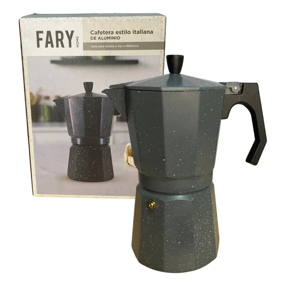 Cafetera Tipo Italiana Aluminio Para 9 Tazas Pocillos Cafe Hants