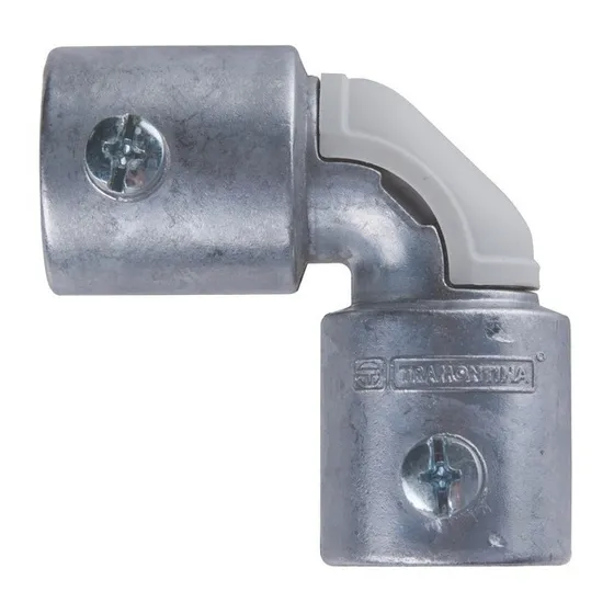 Conector Curvo Box S/ Rosca Alumínio Tramontina 1  C/ 5uni