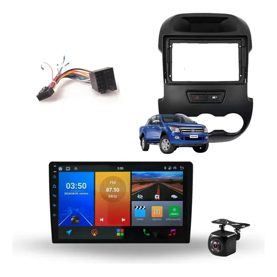 Kit Pantalla Android 9p 4+64gb Gps Carplay Ford Ranger