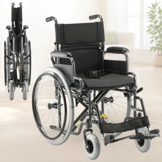Cadeira de Rodas Dobrável Compacta Até 120kg Dellamed D400