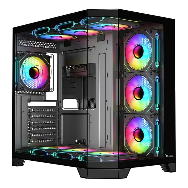 Gabinete Gamer Xzeal Xz150 Atx / M-atx Color Negro X4 Argb