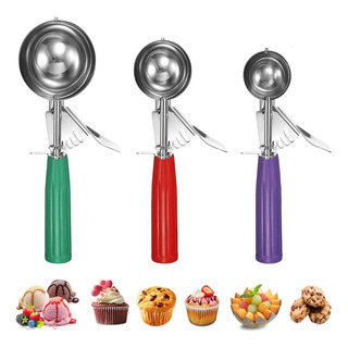 Juego 3 Cucharas Resortes Scoop P/ Helado Profesional Acero Juego 3 Cucharas Resortes Scoop P/ Helado Profesional Acero