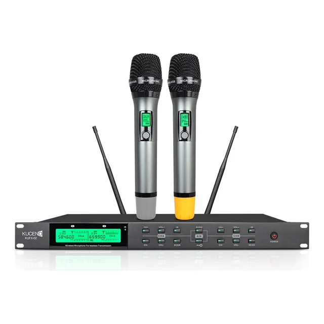 Micrófono Inalámbrico De 2 Mano Profesional Uhf Sistema Echo
