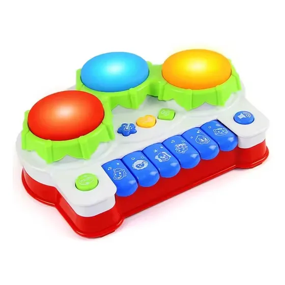 Piano Tambor Musical Para Bebe Juguete Didactico 9147 Color Multicolor