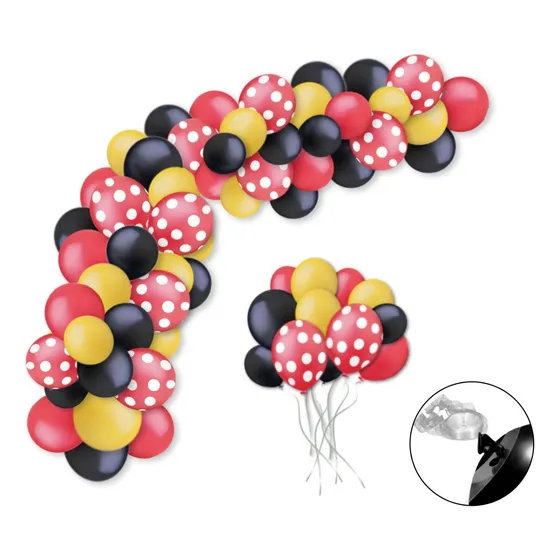 Kit Balão Mouse Bexiga Mouse - Fácil De Montar