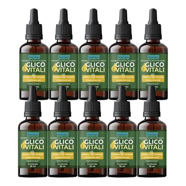 Glicovitali Original 10 Frascos Com 30ml Cada - Glico Vitali