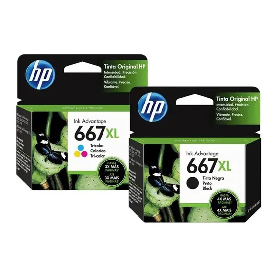 Pack De Cartuchos Originales Hp 667xl 2375 2775 2776 2375