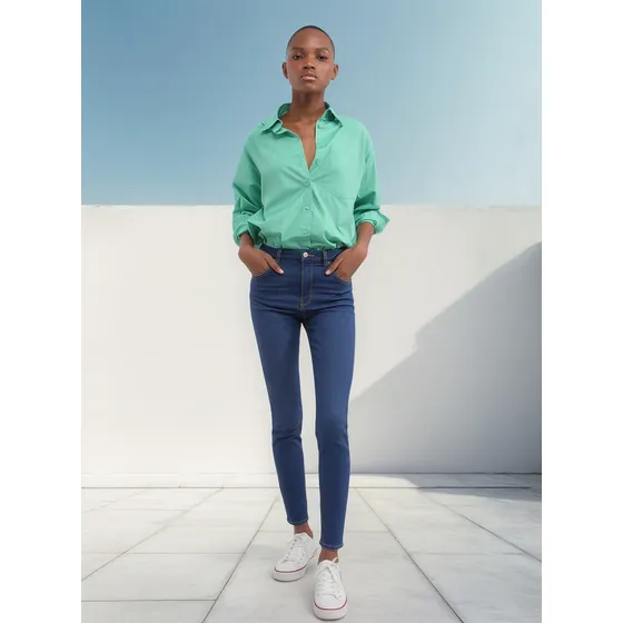 Jean Mujer Seven Curvy Azul Algodón 28160803-5787