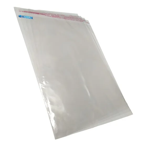 Bolsa Celofan Polipropileno Solapa Adhesiva 26x37cm 100 Unid