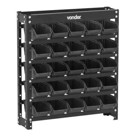 Estante Gaveteira Metálica Organizadora 25 Gavetas Vonder Cor Preto Estante Gaveteira Metálica Organizadora 25 Gavetas Vonder Cor Preto