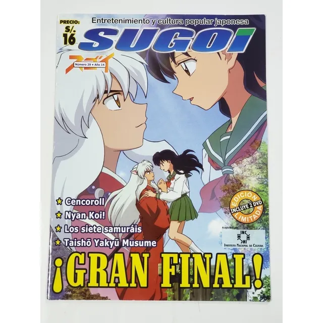 Sugoy #29 Revista Manga Y Anime 2010 + 2 Dvd