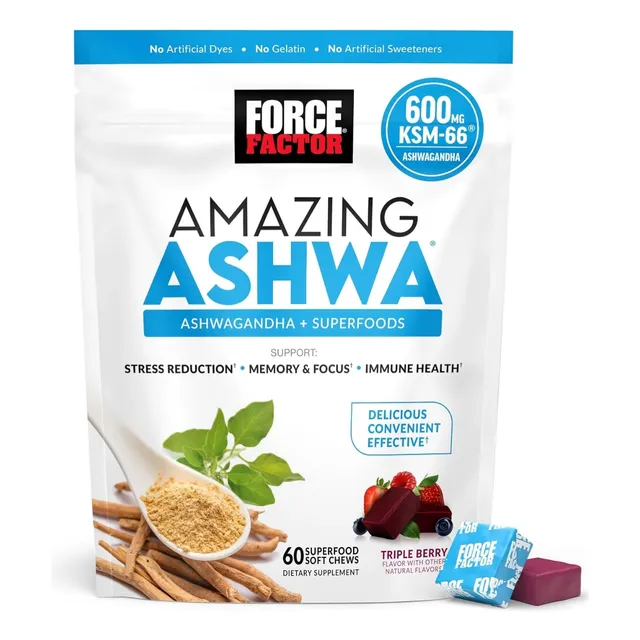Ashwagandha Ksm-66 Para El Estrés 60 Gummies