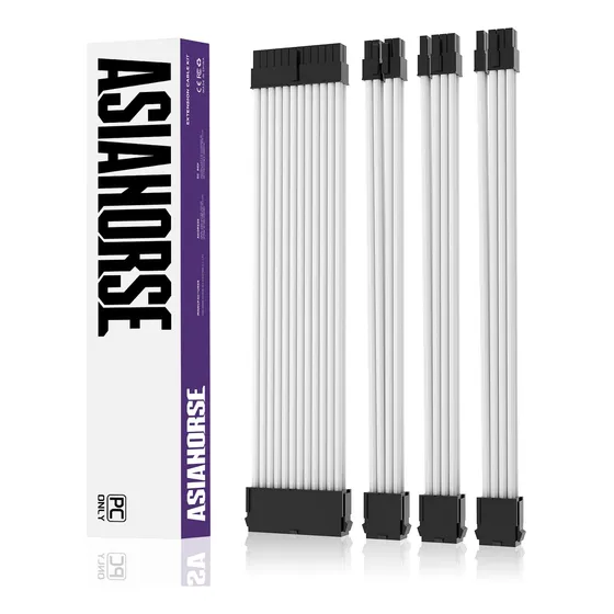 Cables Para Fuente Psu 18awg 30cm Asiahorse Blanco