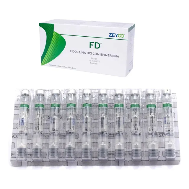 Fd Lidocaina Dental Anestecia C/epinefrina Plastico C/50pz