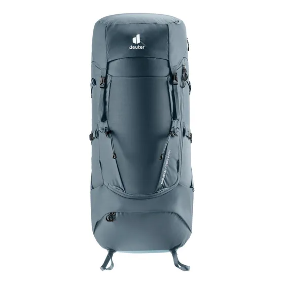 Mochila Deuter Aircontact Core 60+10 Trekking Cargueira, color gris, diseño de tela lisa