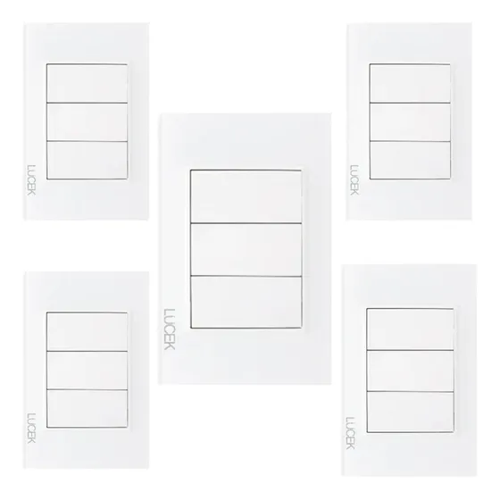 Placa Ciega Lucek Cristal Blanco O Negro Bp1200 Cbb -cnn 5pz