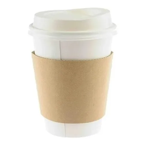Vasos Blancos Polipapel 8 Oz Con Tapa Y Collarin 240cc X 100