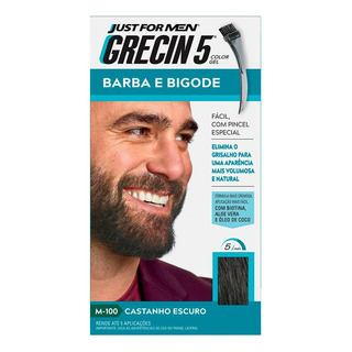 Grecin 5 Just For Men Barba E Bigode M-100 Castanho Escuro Grecin 5 Just For Men Barba E Bigode M-100 Castanho Escuro