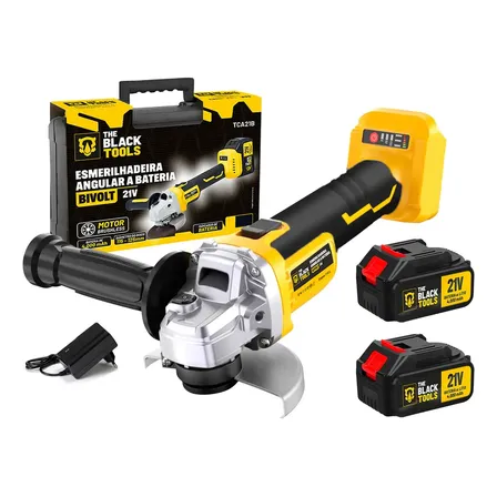 Esmerilhadeira Brushless Angular Profissional 2 Baterias 21v Amarelo 50/60hz