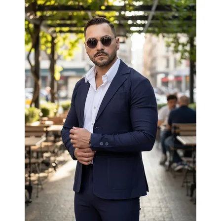 Blazer Masculino Exalt Slim Fit 2 Botões Corte Italiano