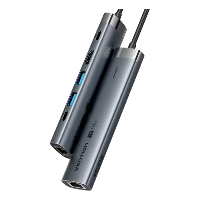 Adaptador  Hub Gigabit  6 En 1 Usb C-hdmi 4k60hz 3.2 Vention