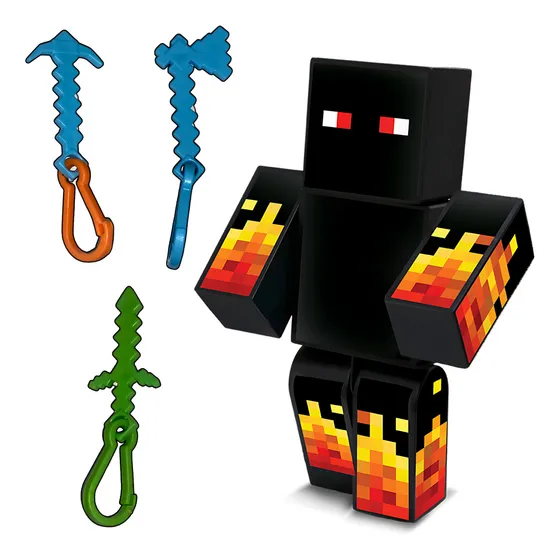 Boneco Articulado Athos Minecraft Algazarra 25cm + Acessórios