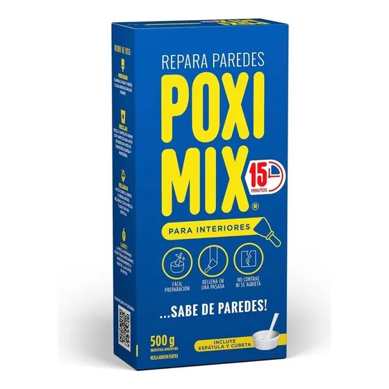 Pegamento Mezcla Adhesiva Repara Pared Interior 500g Poximix