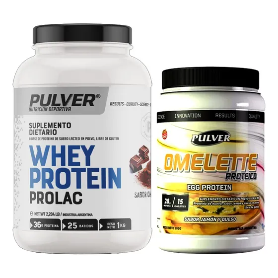 Prolac Whey 1kg + Omelette Proteico Pulver Máxima Nutrición