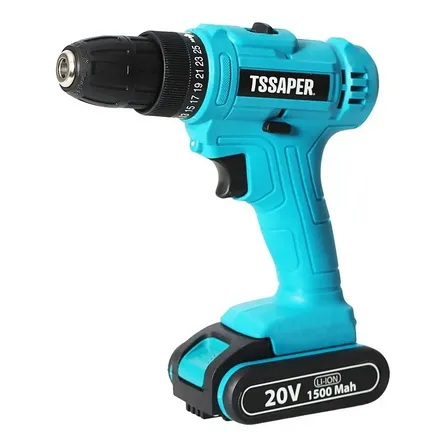 Furadeira E Parafusadeira 3/8 Com Bateria Tssaper Tpa20 Cor Azul 127/220v