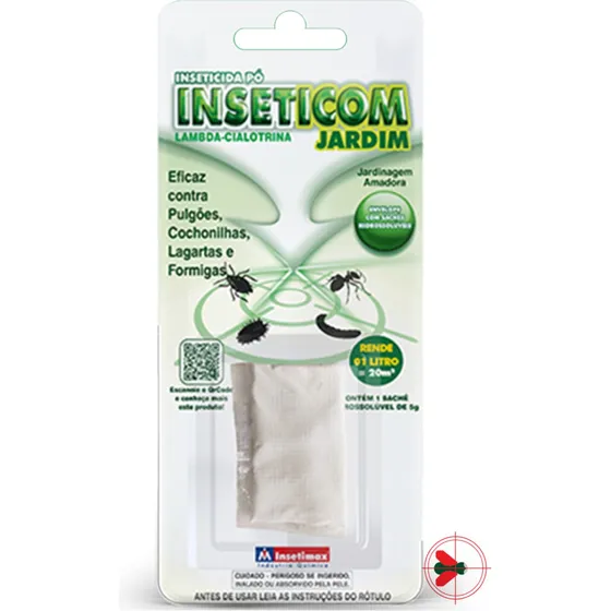 Inseticom Jardim Pó Mini Dose Sache 5gr Hidrossolúvel 