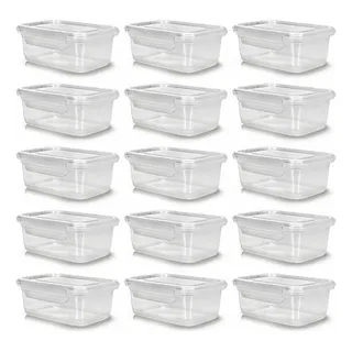Kit 10 Potes 750ml Herméticos Travas Marmita Reutilizåvel Kit 10 Potes 750ml Herméticos Travas Marmita Reutilizåvel