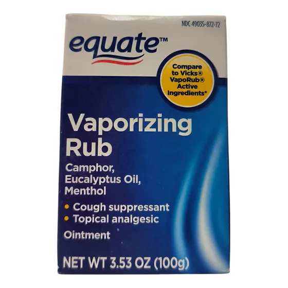Mentol Similar A Vaporub. Equate Importado Usa, 100 Gr