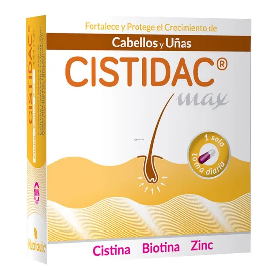 Nutriceutic Cistidac Max Crecimiento Capilar Cabello Uñas
